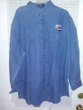 Vanilla Pepsi Shirt NEW Jean Type LS Embroidered Blue LG 👀🔥 picture