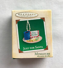 2004 Just For Santa ~ Plate, Cookies, Hot Cocoa  ~ Hallmark Miniature Ornament picture