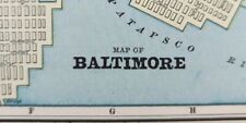 Vintage 1894 BALTIMORE MARYLAND Map 14