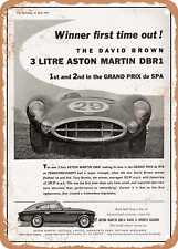 METAL SIGN - 1957 Aston Martin DBr1 DB2 4 Winner First Time Out Vintage Ad 2 picture