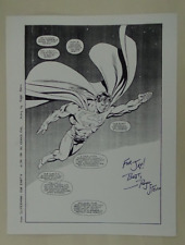 Roger Stern Signed B&W Sheet 1991 Superman For Earth Autograph #890 picture