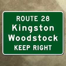 New York Thruway route 28 Woodstock highway guide sign 1962 concert 1969 14x10 picture