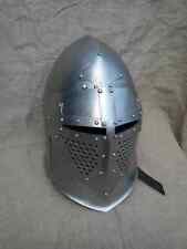 Custom SCA HMB 18 Gauge Steel Medieval Combat Bascinet Sugar Loaf Helmet picture
