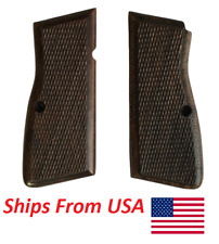 US German Wood Checkered 9MM Grips for Browning Hi-Power High Power picture