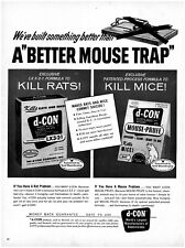 1958 d-Con Rodenticide Vintage Print Ad We Built  A Better Mouse Trap  picture