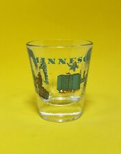 Vintage Aqua/Gold Minnesota State Souvenir Shot Glass. Travel . Collectible picture