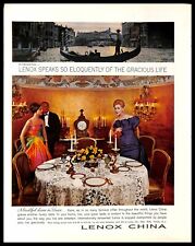 1961 Lenox China Vintage PRINT AD Gracious Life Fine Dining Home Decor picture