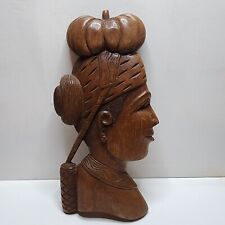 Vintage Wood Carved Wall Art African Tradition W Gallery Reg  Number.  picture