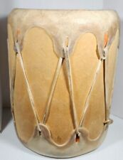 Native American Wood Log Tribe Drum Double Sided Entry Level 11