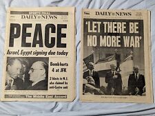 LOT OF 2 Daily News March 26 1979 Peace Israel Egypt Middle East Accord Sadat picture