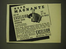 1936 Excelsior Concert Grand Accordion Ad - Hear Magnante and his Excelsior picture