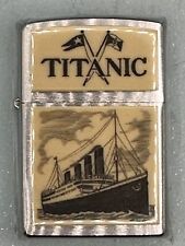 Vintage 2002 Scrimshaw Titanic Chrome Zippo Lighter NEW Mint Condition picture