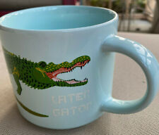 Coffee Mug Cup Later Gator Gater Alligator Light Blue Room Essentials Green picture