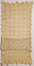 Vintage Crochet Ecru Cream Doily Dresser Table Scarf 40