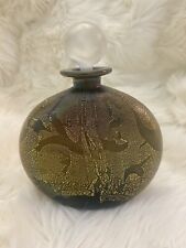 Beautiful Vintage Large Michael Harris Isle Of Wight Art Glass Bottle picture