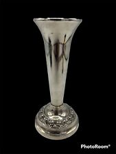 Vintage Ianthe Silverplate Flute Flower Vase, Floral Design England Wedding Deco picture