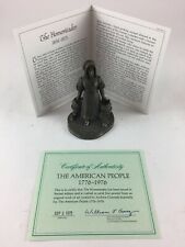 Franklin Mint Figurine The Homesteader 1974 Pewter Collectible ~ w/ COA picture