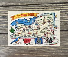 Vintage Greetings From New York Empire State Post Card Souvenir  picture