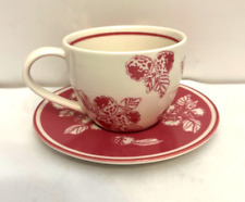 Starbucks 2007 Raspberry Coffee Mug Tea Cup & Saucer 13 fl. oz. Ceramic Artsy picture
