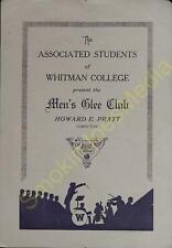 Vintage The Associated Students of Whitman College present the Men's Glee Club picture