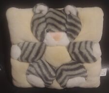 Vtg Cat Pillow TWIE Throw Couch 12” Animal Cushion Gray Striped Kitten 1998 picture