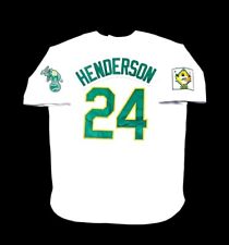 Rickey Henderson Jersey Oakland A's 1991 Throwback 939 Record Breaker Patch SALE picture