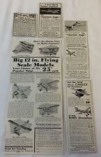 lot of five IDEAL MODEL AIRPLANE ADS 1912-1933~American Eagle,Eaglet,Fokker,more picture