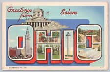 Salem Ohio, Large Letter Greetings RARE, Vintage Postcard picture