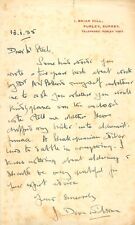 Vintage Signed Autograph Letter - Shakespeare Scholar - J Dover Wilson picture