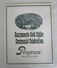Sacramento Gold Spike Centennial Program RAILROAD 1969 Is a Fold Out Poster picture