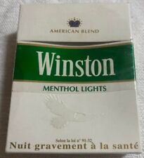 Vintage Winston Menthol Lights Filter Cigarette Cigarettes Cigarette Paper Box picture