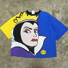 Vintage 90’s Snow White / Wicked Witch Disney All Over Print T Shirt Size S M picture