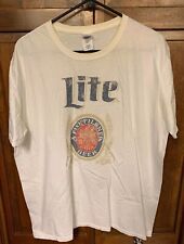Miller Lite Beer Men XL Tee T Shirt White A Fine Pilsner picture