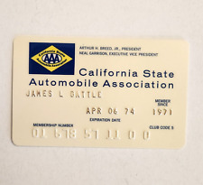 California State Automobile Association Vintage Expired Credit Card CC 1974 picture