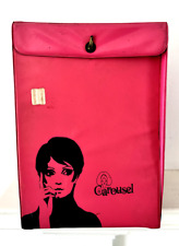 Carousel Mod Hot Pink Vinyl Wig Twiggy Image Storage Vintage 1960s Box Case Doll picture