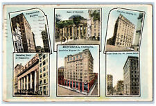 1931 Montreal Quebec Canada Buildings Multiview Vintage Posted Postcard picture