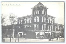 West Carrollton Ohio Postcard Union Block Street Building c1910 Antique Vintage picture