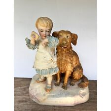 Robinson Leadbetter Statue Don't be Greedy Girl Dog Parian Figure picture