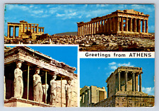 Vintage Postcard Greetings from Athens Greece picture