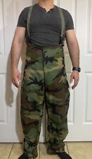 U.S. Military Chemical Protective Suit Trousers -Woodland Camo, Size Medium Larg picture