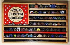 Custom Fire Department Challenge Coin Display Flag 36x20 picture