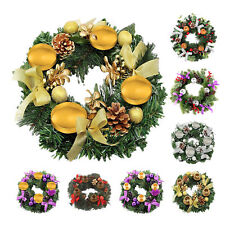 Exquisite Christmas Candlestick Wreath Candle Garland Ring Candle Holder picture
