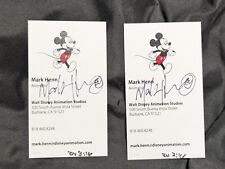 BOGO Mark Henn Autograph Walt Disney Animator Business Cards Mickey Mouse  picture