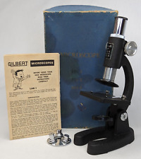 Vintage Gilbert Private Eye Microscope w/ Instructions Small 1950s Made in USA picture