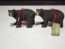 2-Midwest Cannon Falls Black Grizzly Bear 3” Christmas Seasons Ornaments W/TAGS picture