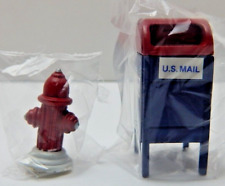 Dept 56 Heritage Village Collection Mail Box/Fire Hydrant BLUE #55174 w/Box picture