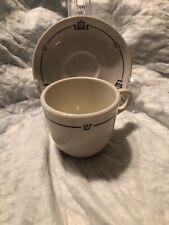 21 CLUB NYC RESTAURANT VINTAGE BONE CHINA  COFFEE CUP & SAUCER CIRCA 1950 picture