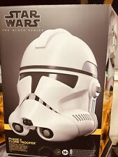 Star Wars Black Series Clone Trooper Phase II Helmet + plaque with plaque stand picture