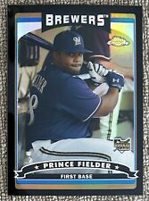 2006 Topps Chrome Black Refractor Prince Fielder Rookie /549 Brewers #307 picture