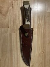 Genuine Elk Handle Limited Edition 12 1/2” Hunting Knife 7 1/2” Blade  picture